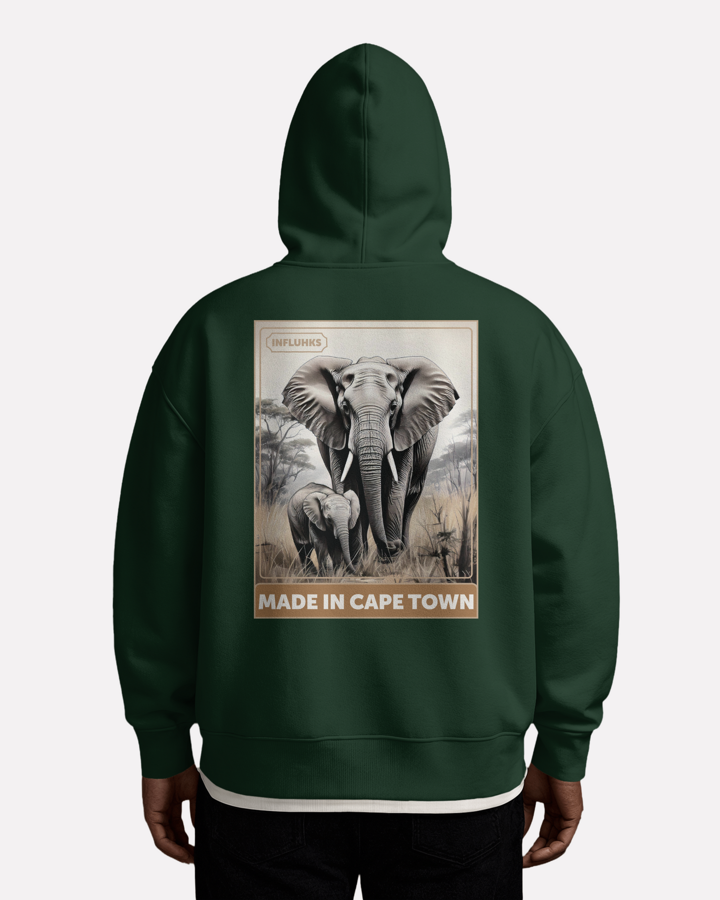 ELEPHANT AND BABY HOODIE