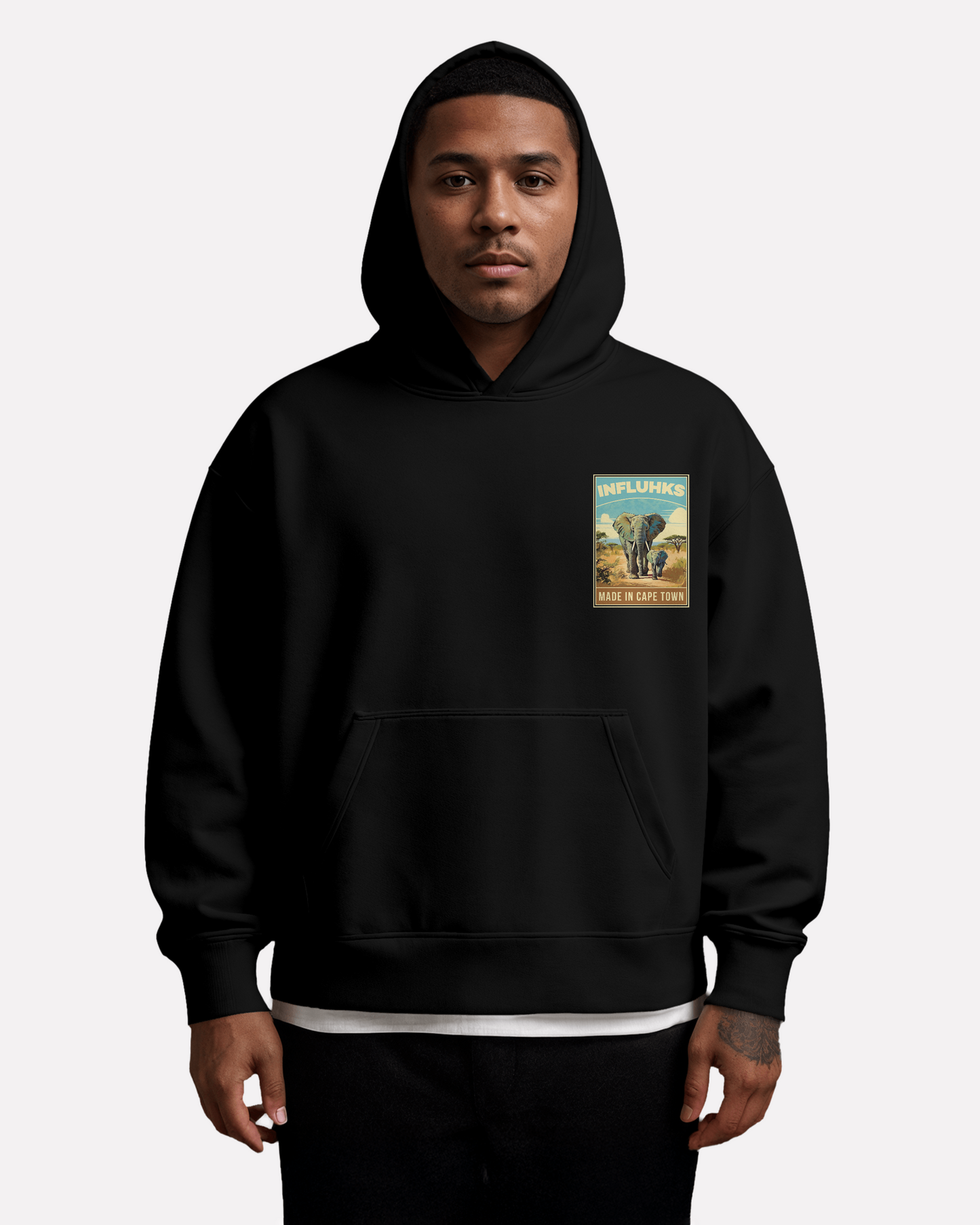 ELEPHANT AND CALF HOODIE