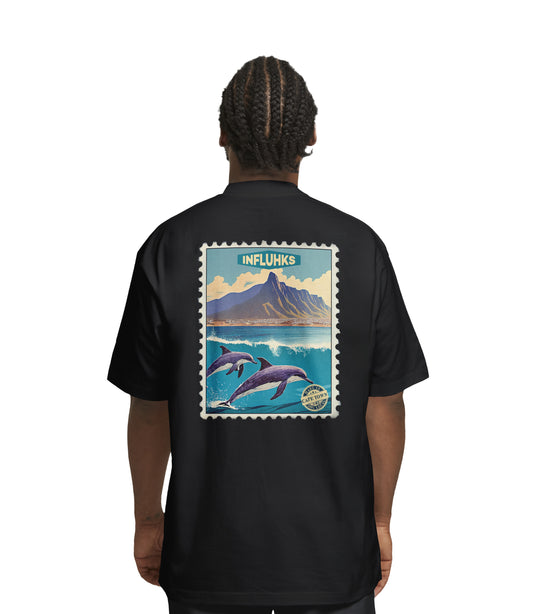 DOLPHINS STAMP T-SHIRT BLACK