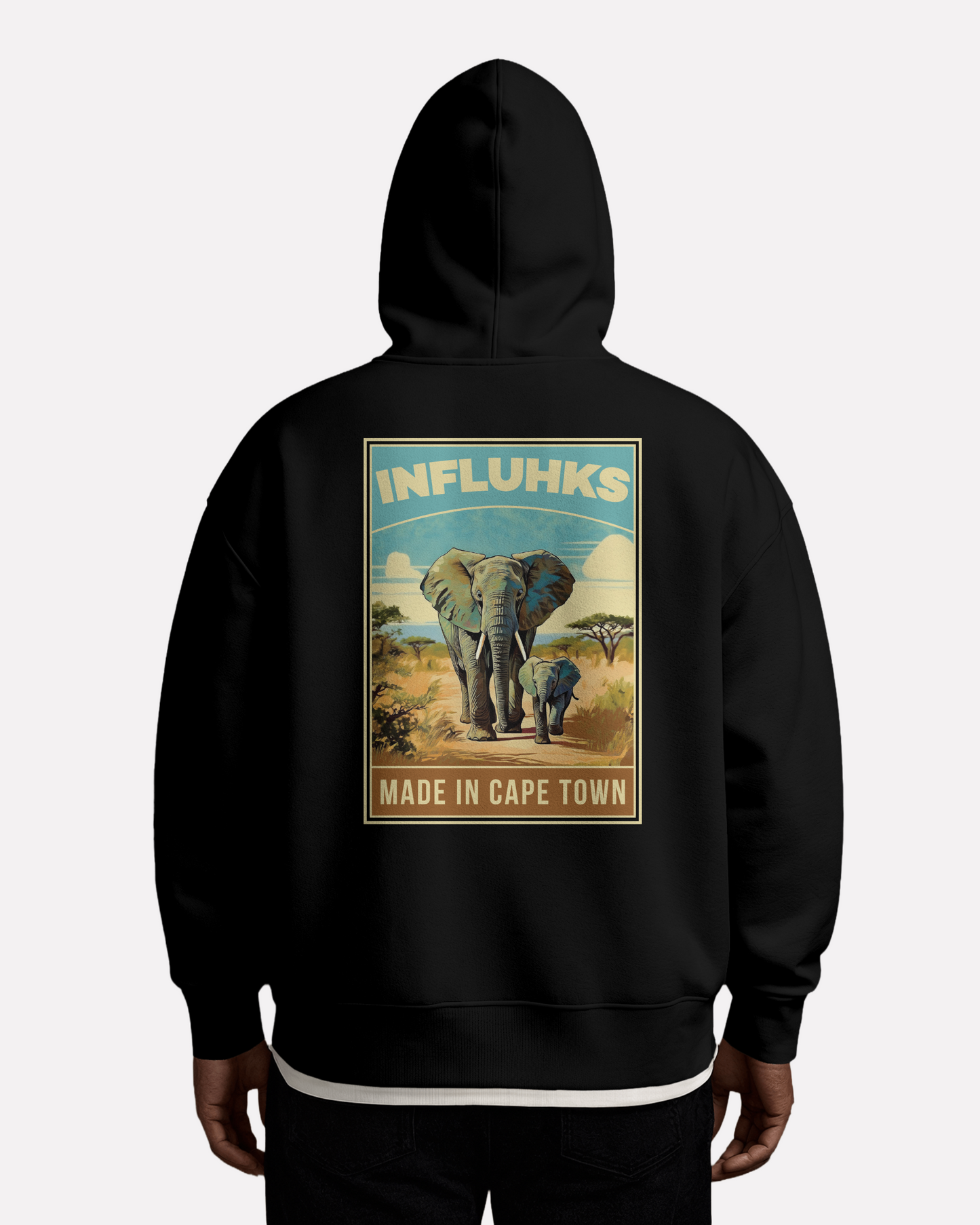 ELEPHANT AND CALF HOODIE
