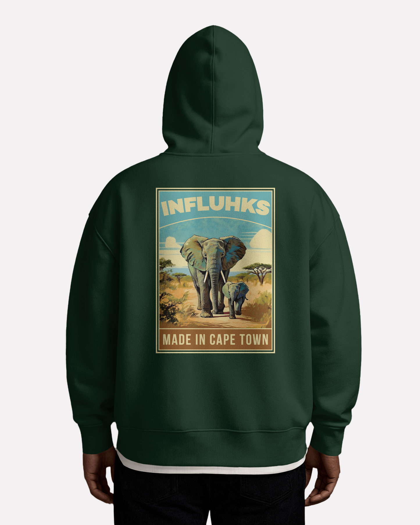 ELEPHANT AND CALF HOODIE