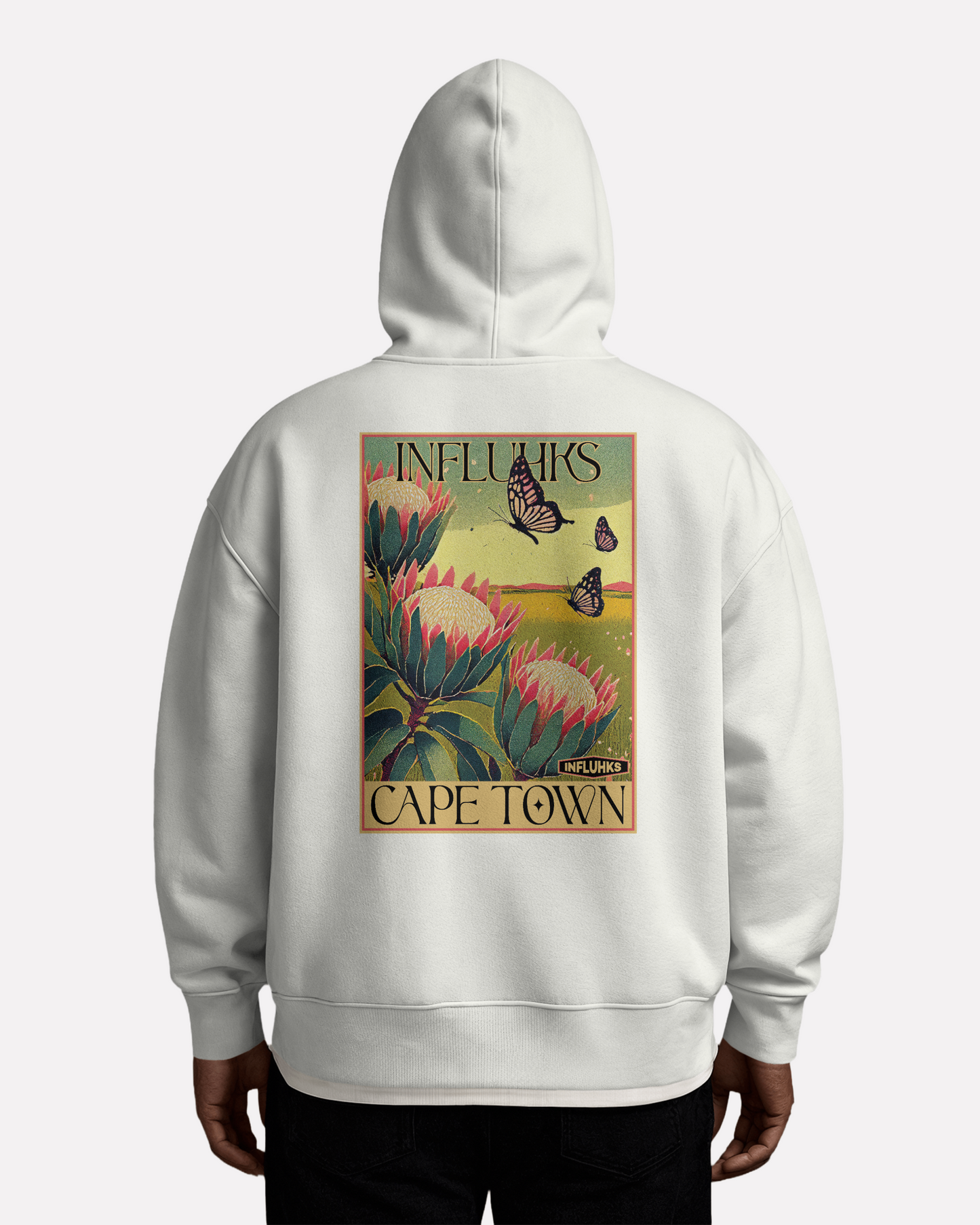 PROTEAS AND BUTTERFLIES HOODIE