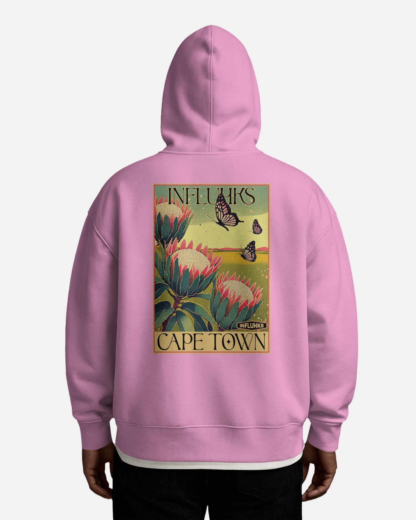 PROTEAS AND BUTTERFLIES HOODIE