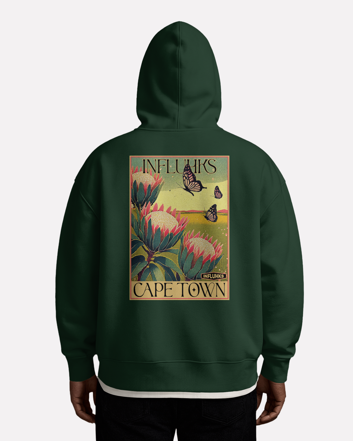 PROTEAS AND BUTTERFLIES HOODIE
